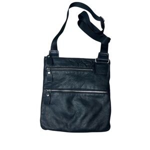 Anthropologie Margot Leather Zipper Crossbody Bag